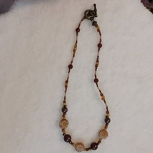 Design Hand beaded necklace with toggle